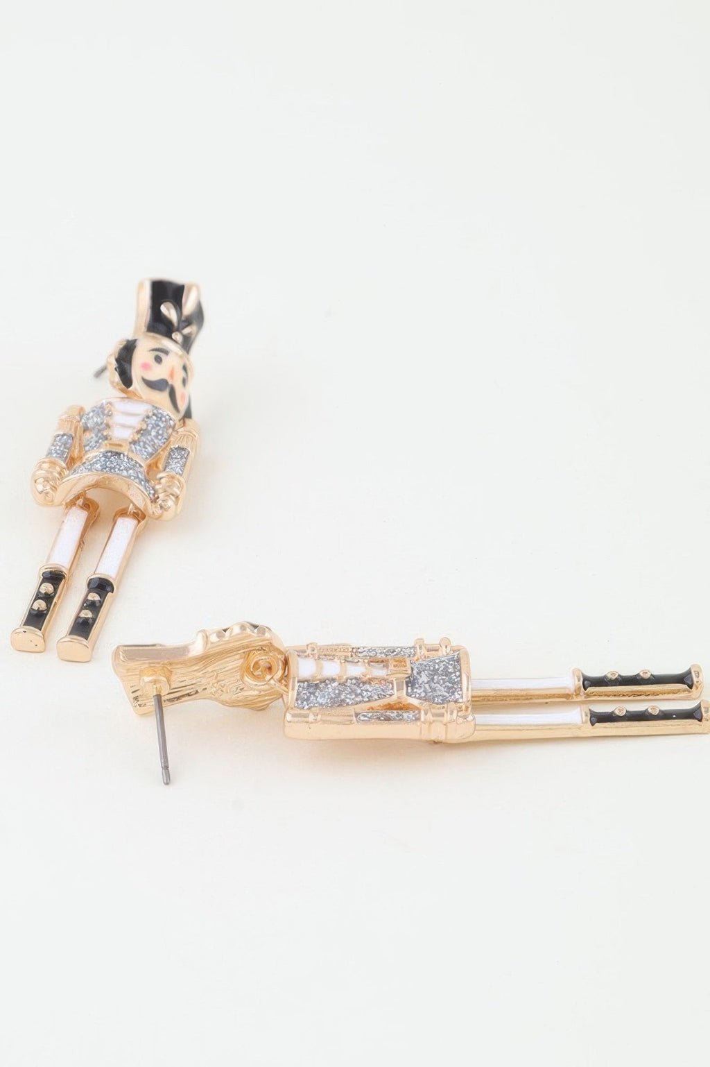 Glitter Nutcracker Drop Earrings