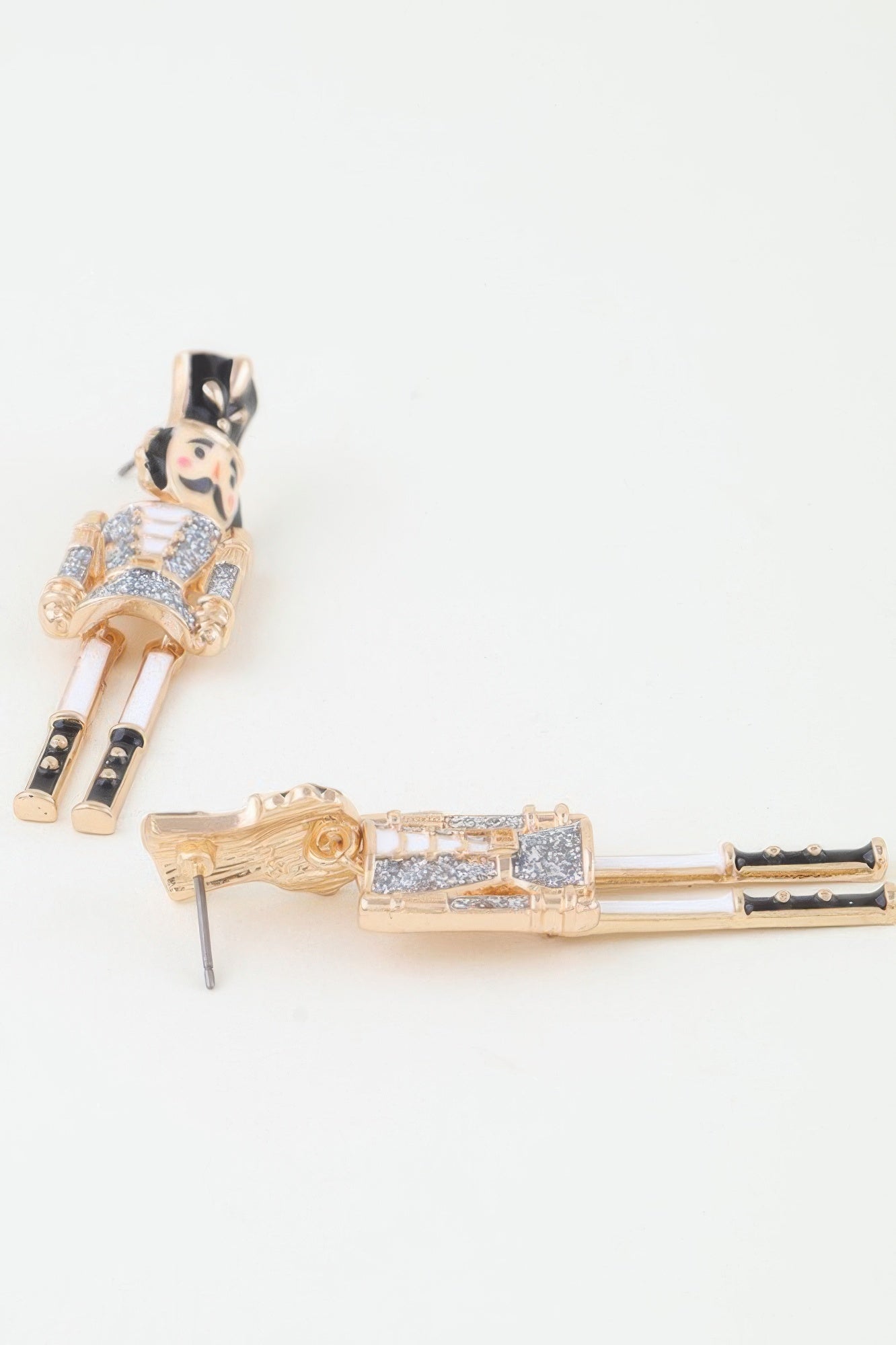 Glitter Nutcracker Drop Earrings