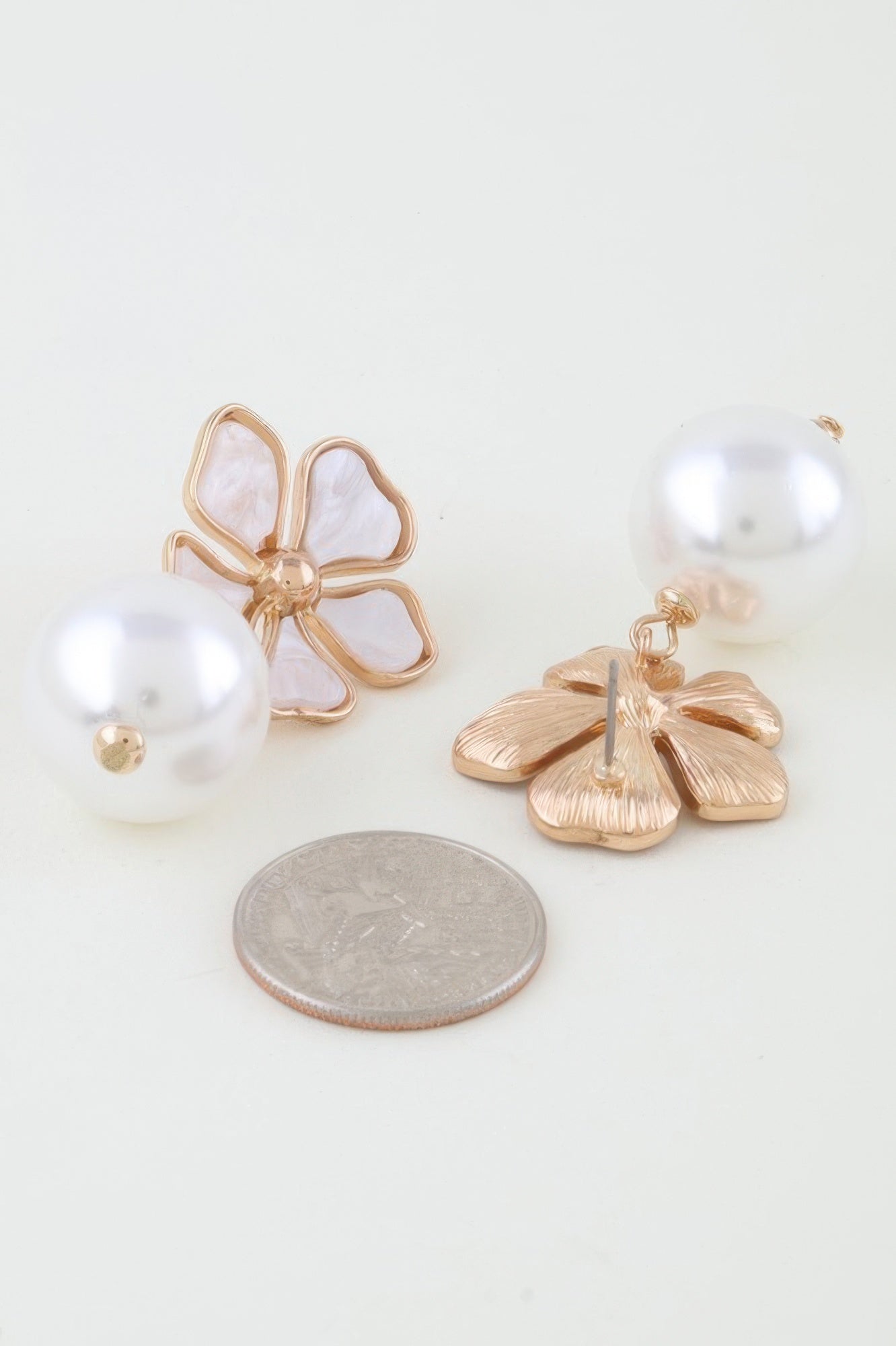 Marble Flower Stone Drop Earrings