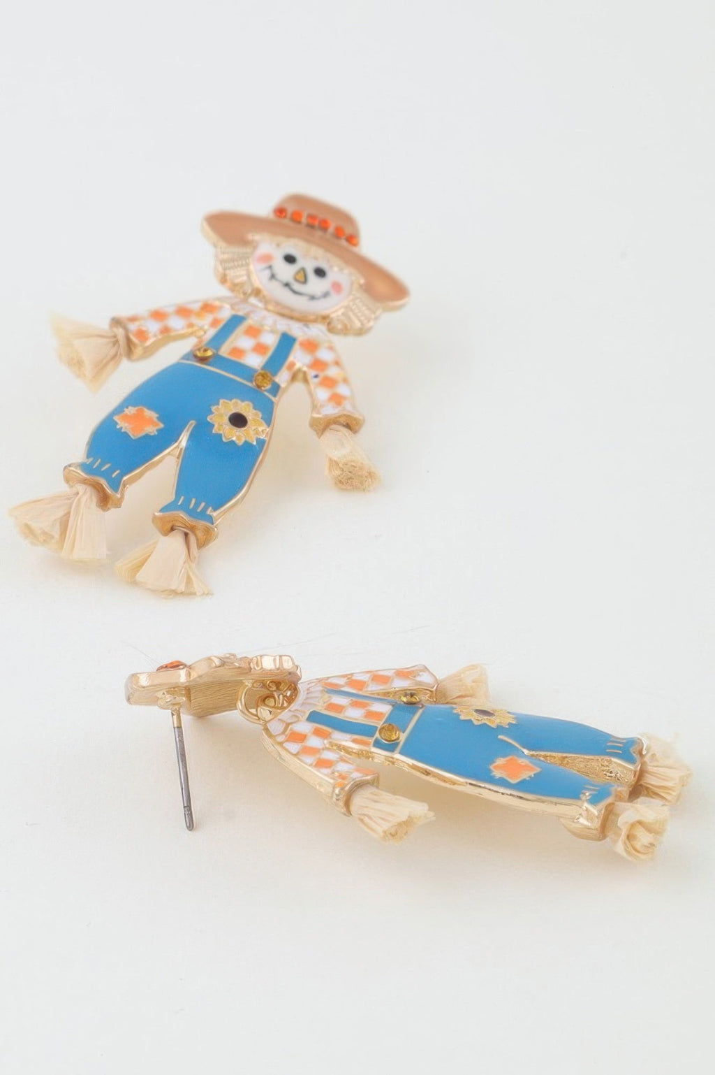 Fall Scarecrow Stud Earrings