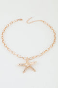 Shiny Starfish Link Chain Necklace