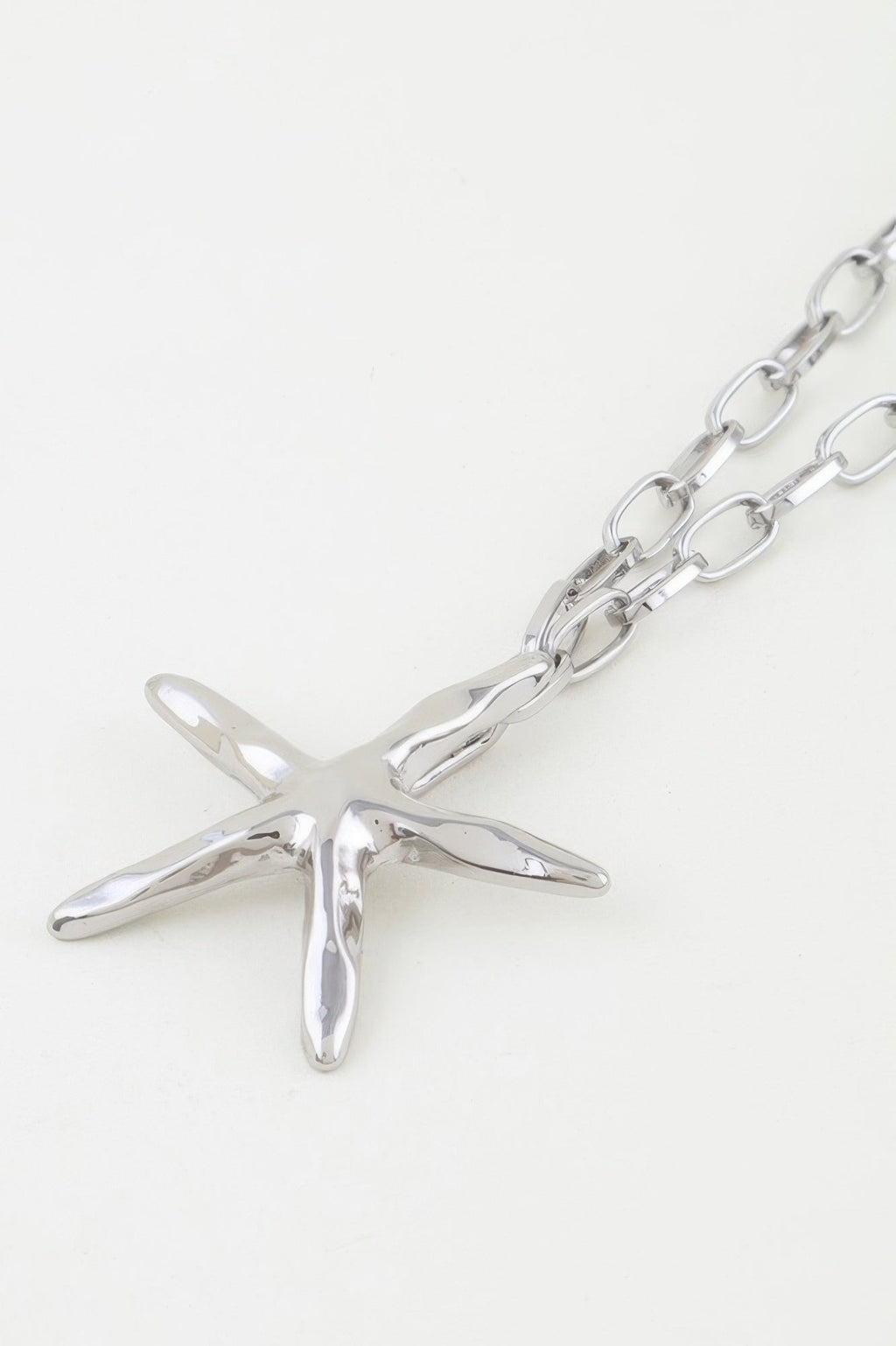 Shiny Starfish Link Chain Necklace