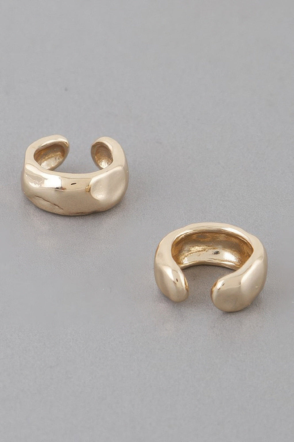 Abstract Dent Hoop Earrings