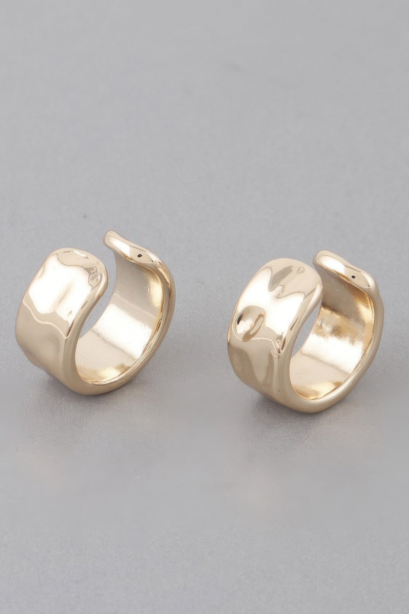 Delicate Dent Hoop Earrings