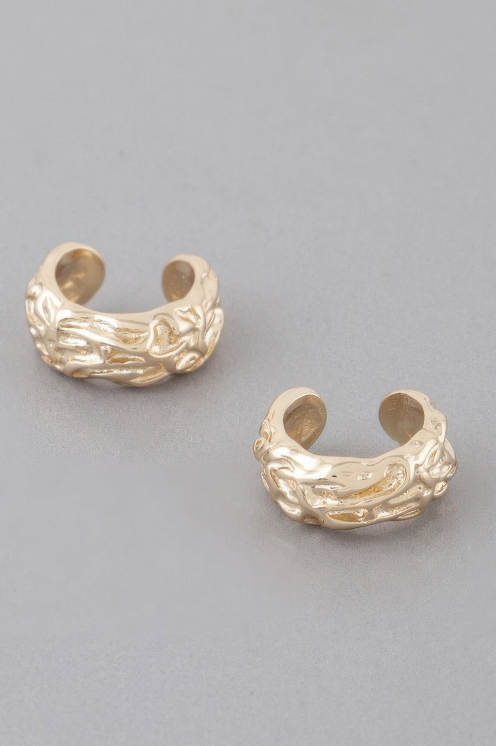 Abstract Ripple Hoop Earrings