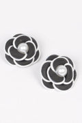 Faux Pearl Flower Stud Earring