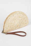 Half Circle Straw Clutch