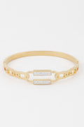 Jeweled Curb Chain Clasp Bracelet