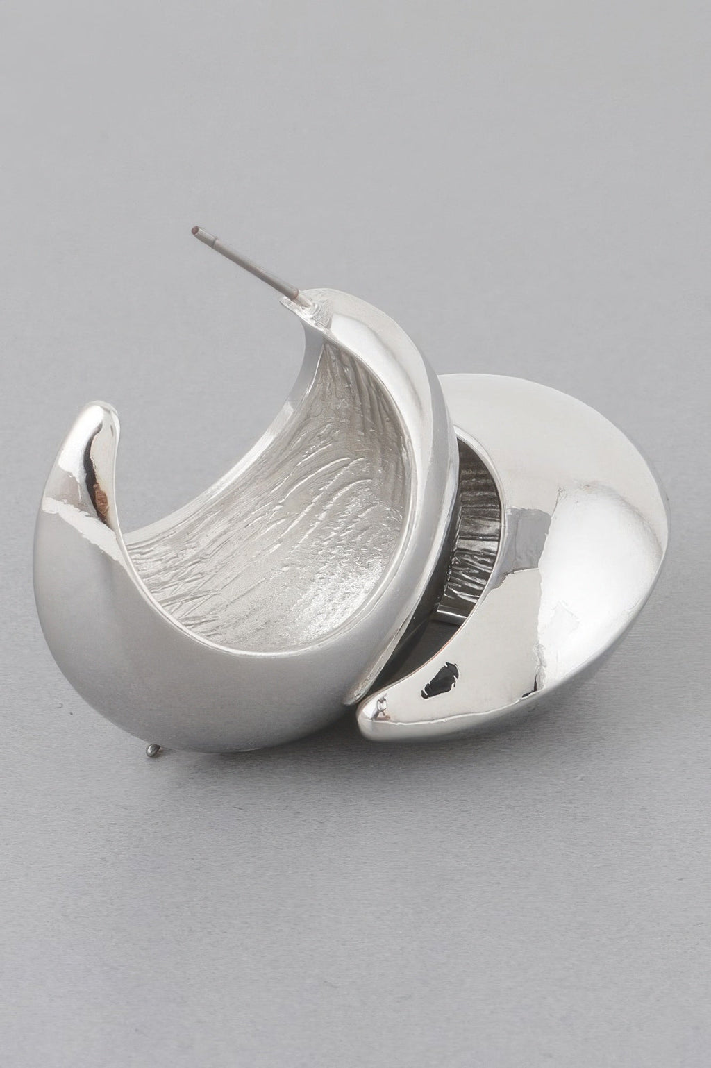 Crescent Moon Hoop Earrings