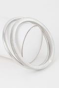 Alphage Ribbed Bangle Bracelets