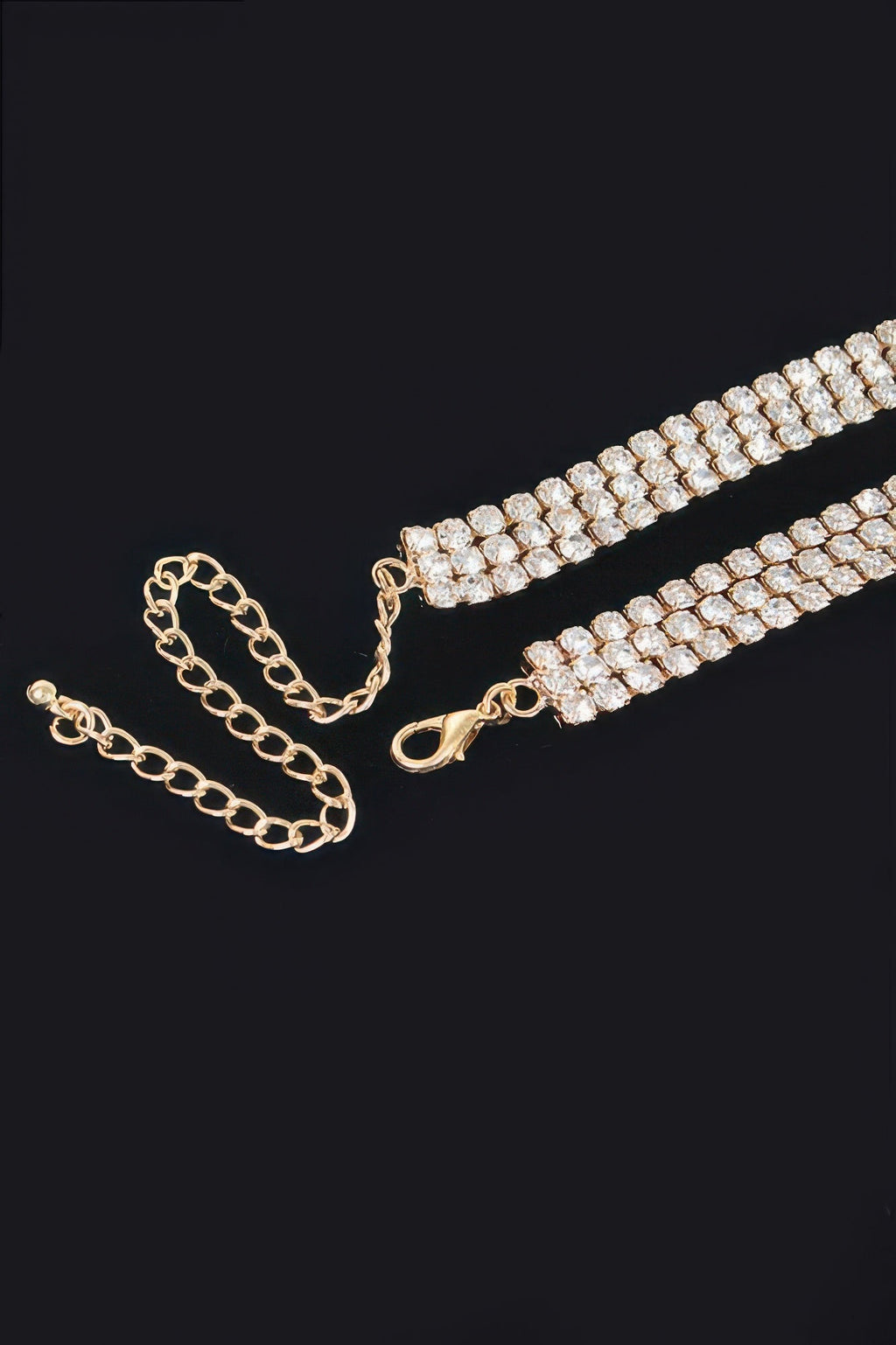 Rhinestone Ribbon Choker