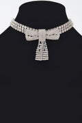 Rhinestone Ribbon Choker