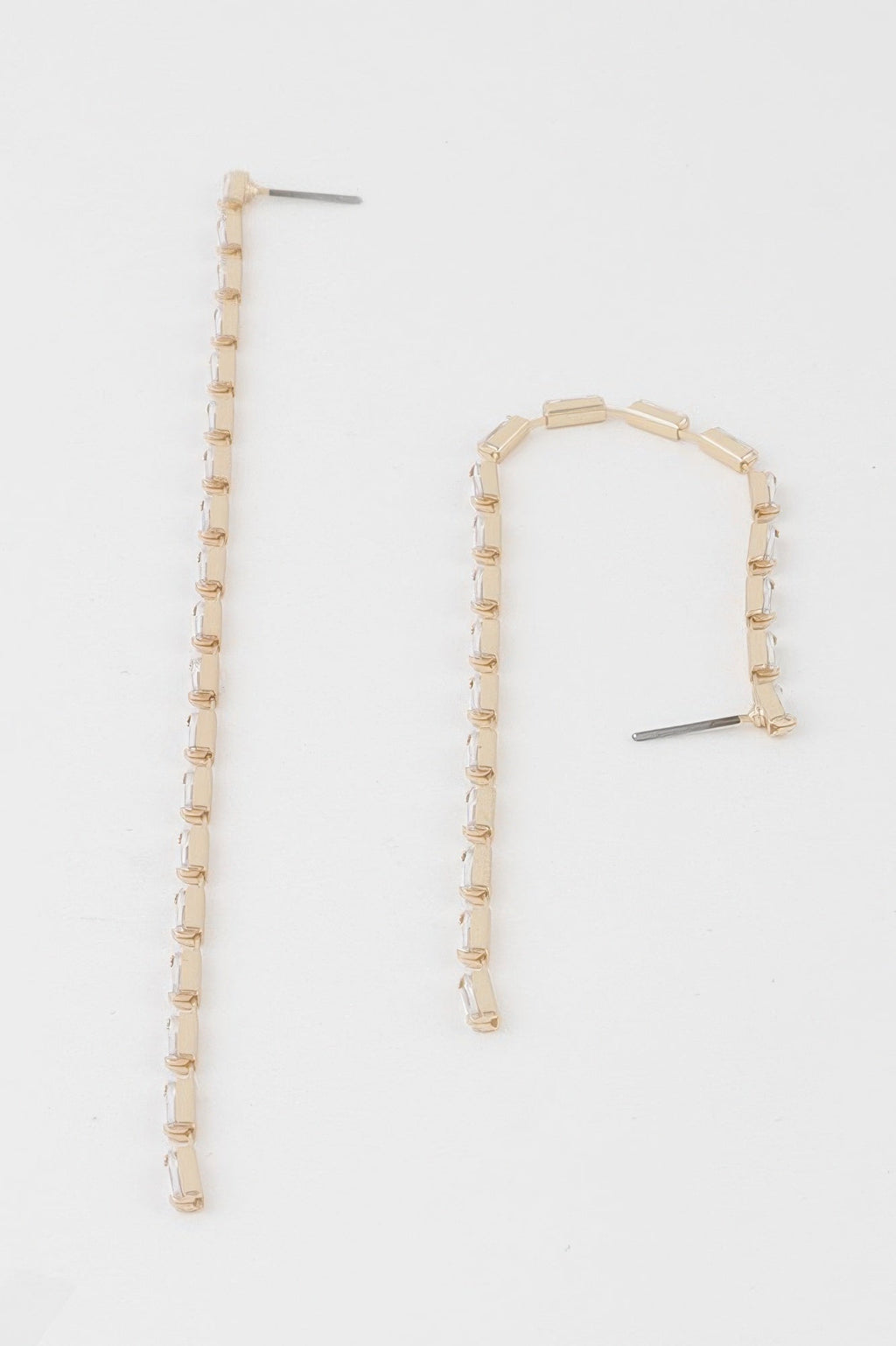 Crystal Bar Drop Earrings