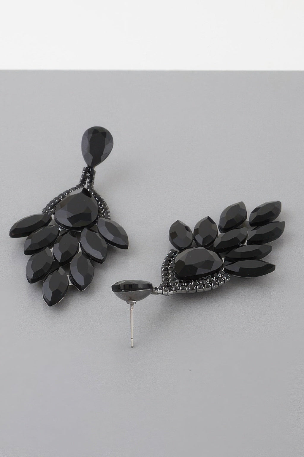 Rhinestone Teardrop Flare Earrings