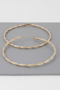 Wide Rope Twisted Hoop Earrings