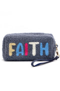 Faux Fur Faith Pouch W/wristlet