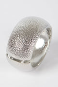 Textured Metal Bangle Bracelet