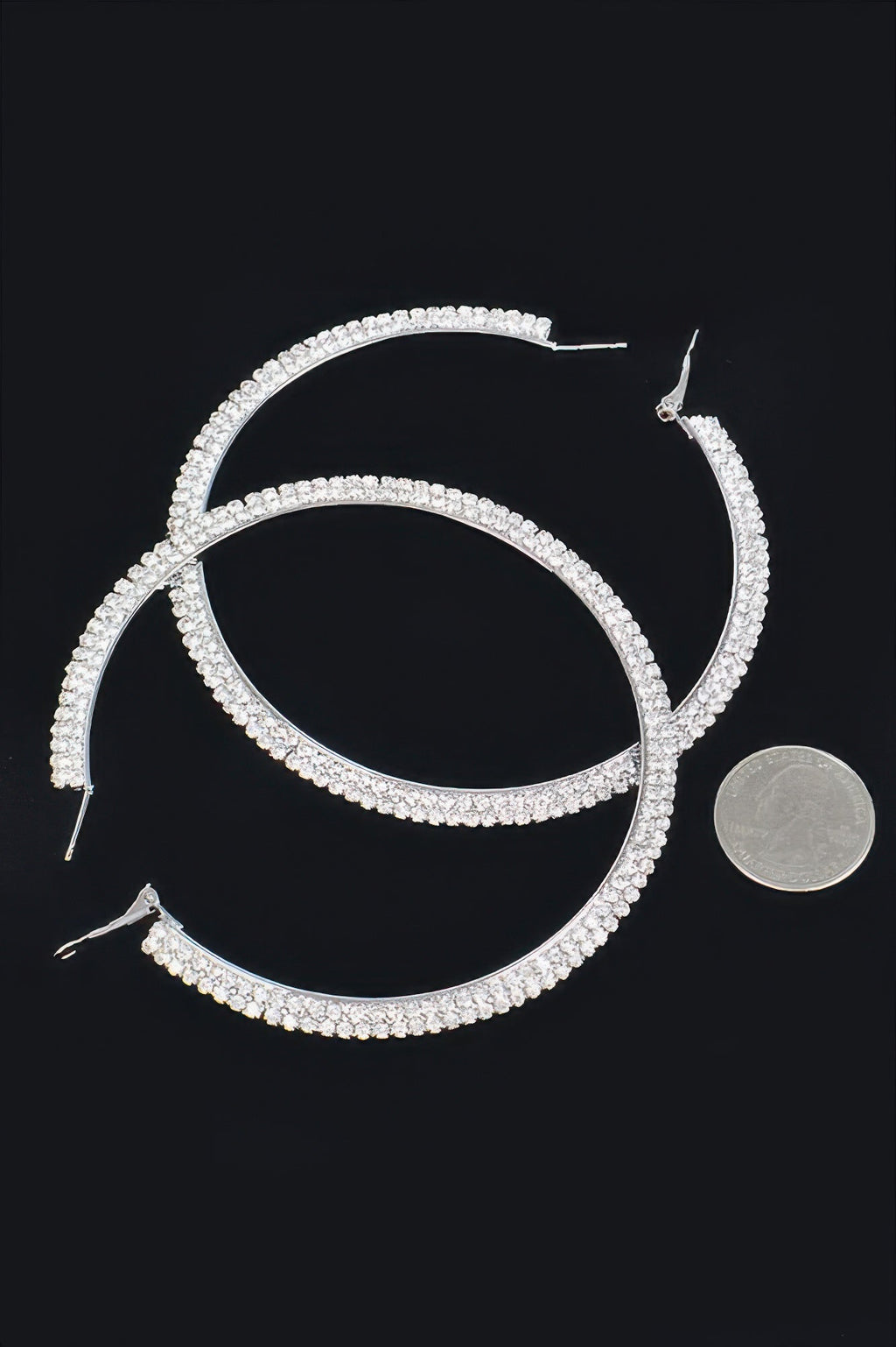 Rhinstone Hoop Earring