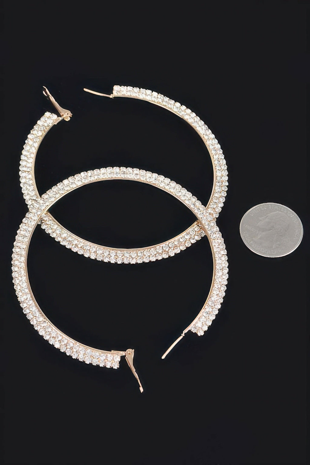 Rhinestone Hoop Earring
