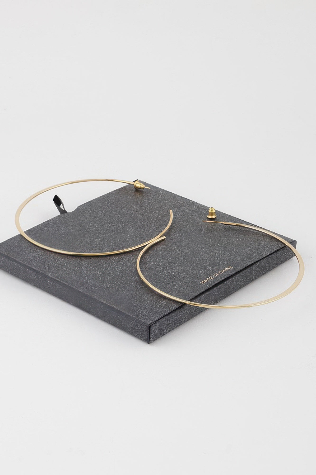 Oversized Metal Dipped Hoop Earrings