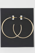 Flat Metal Dipped Hoop Earrings