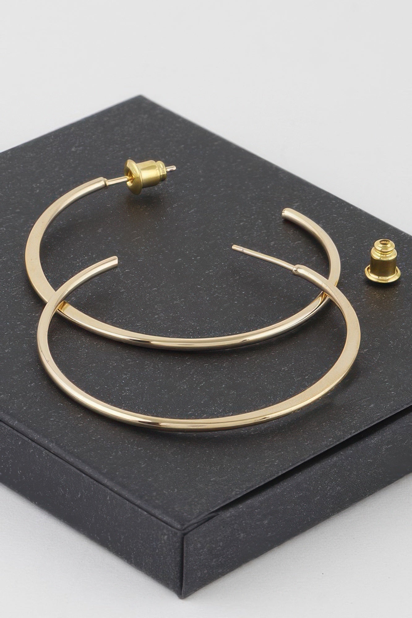 Flat Metal Dipped Hoop Earrings