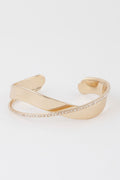 Double Pearl Laced Open Bracelet