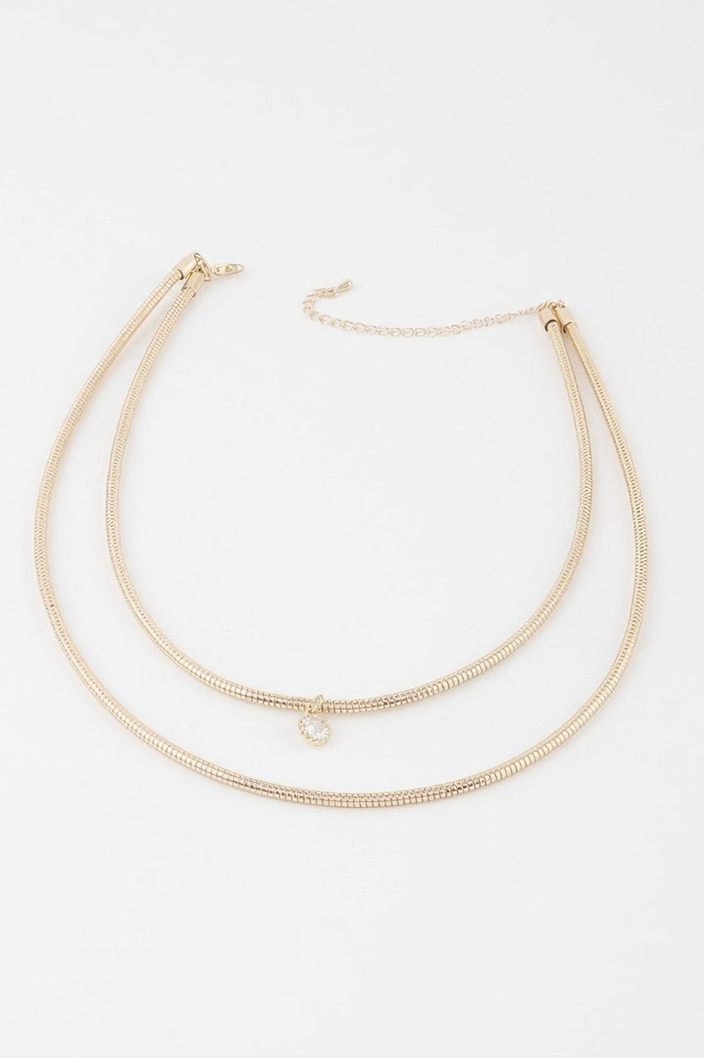 Double Jewel Coil Necklace