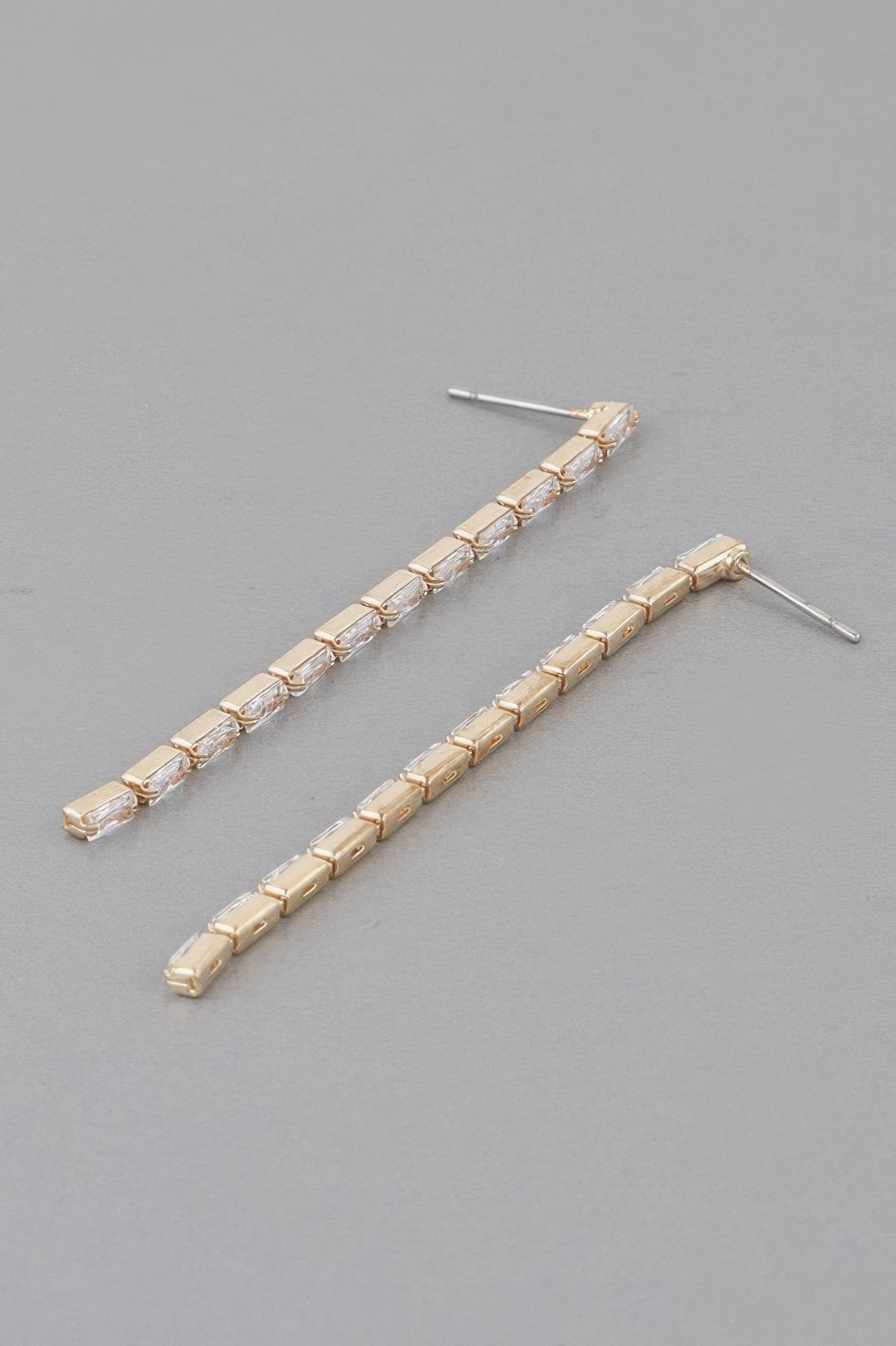 Crystal Bar Drop Earrings