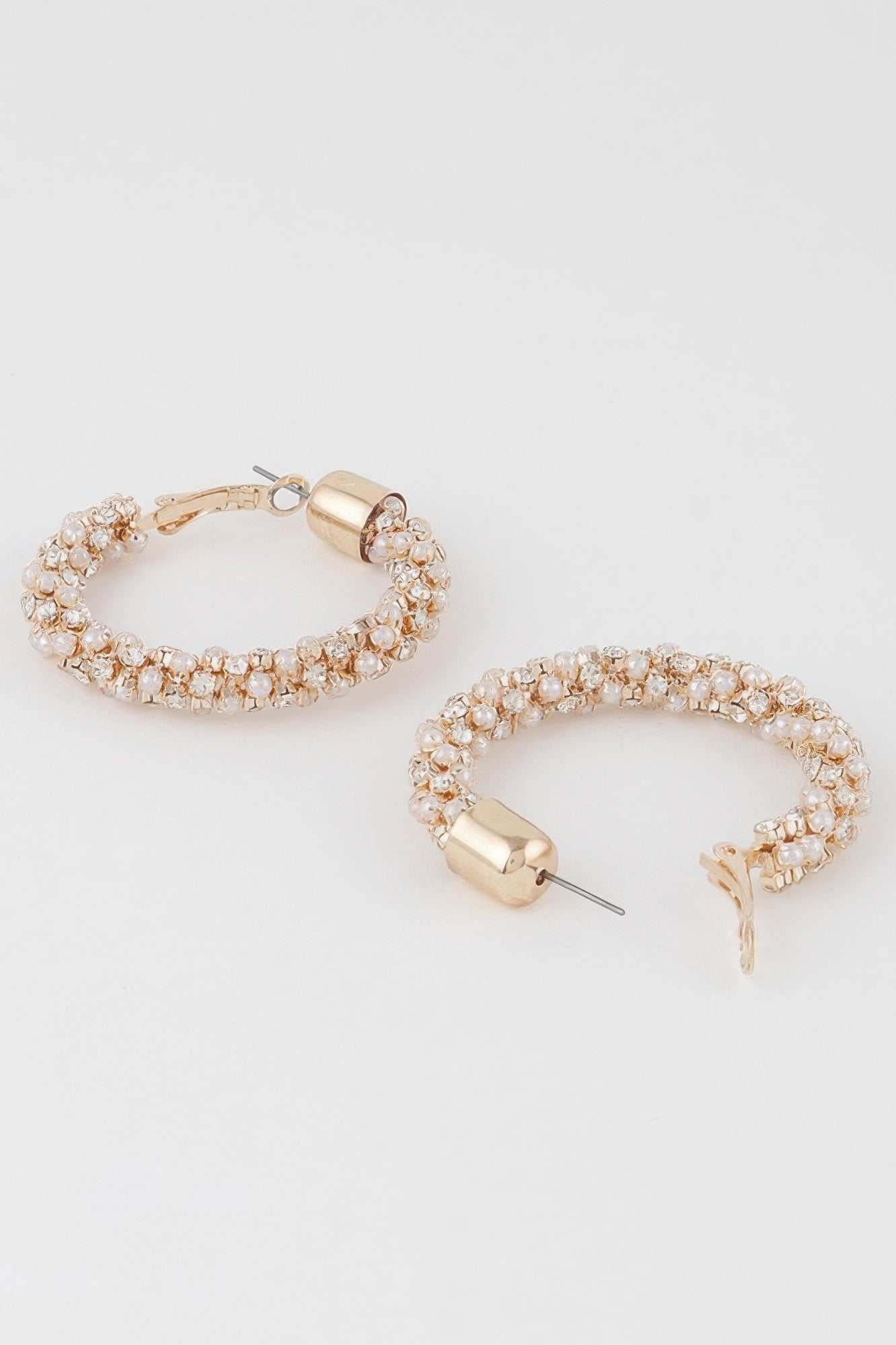 Multi Jeweled Hoop Earrings