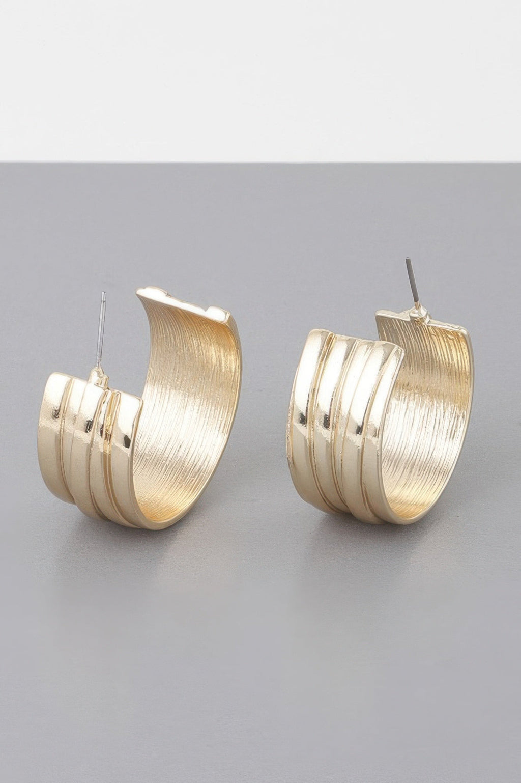 Multi Lined Hoop Earrings