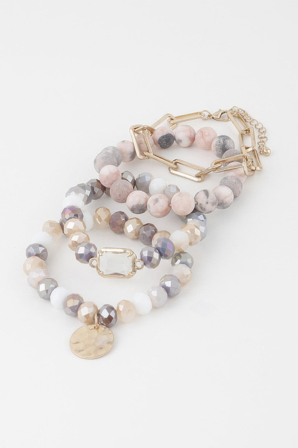 Multi Stone Crystal Beaded Bracelet