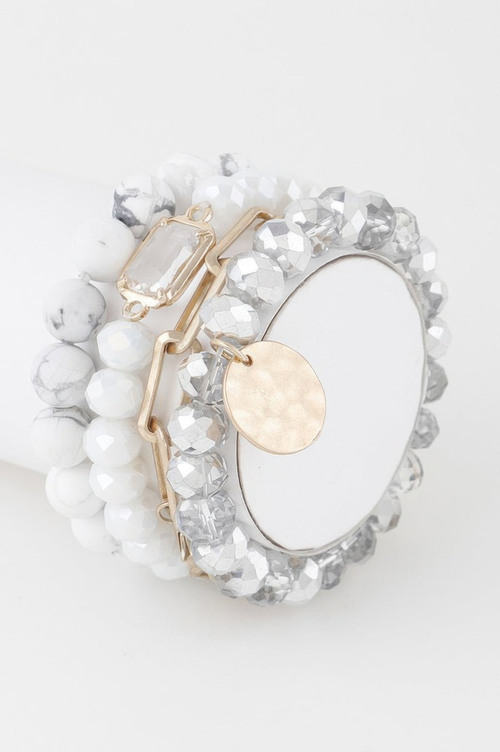 Multi Stone Crystal Beaded Bracelet
