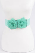 Flower Buckle Elastic Belt