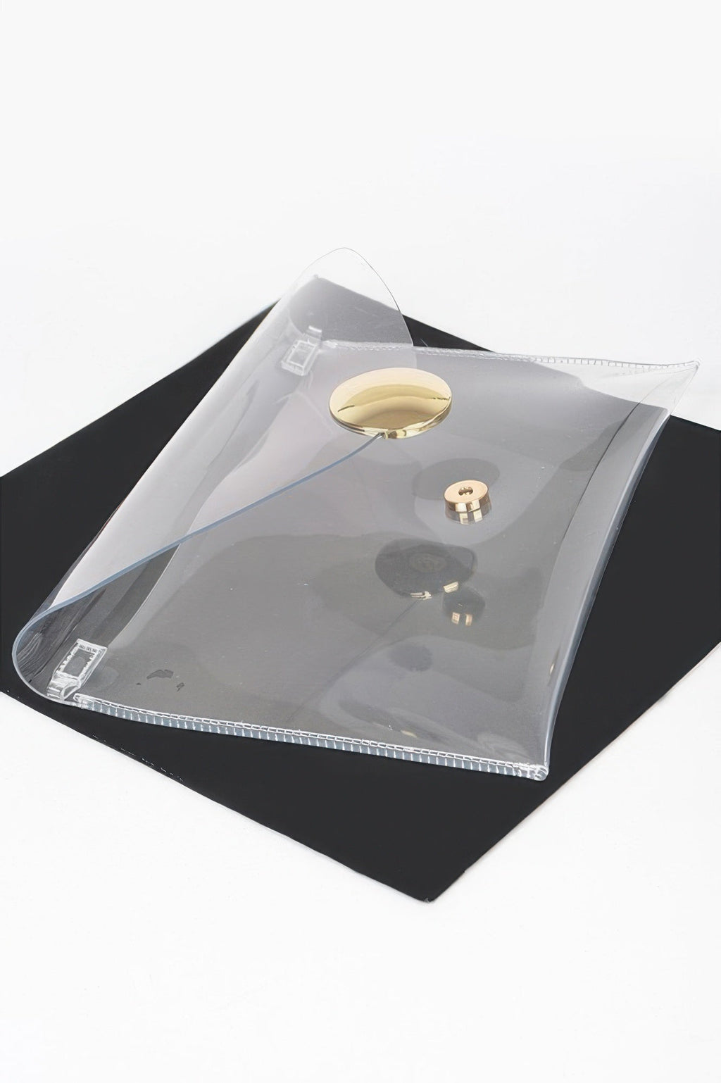 Transparent Metal Buckle Clutch