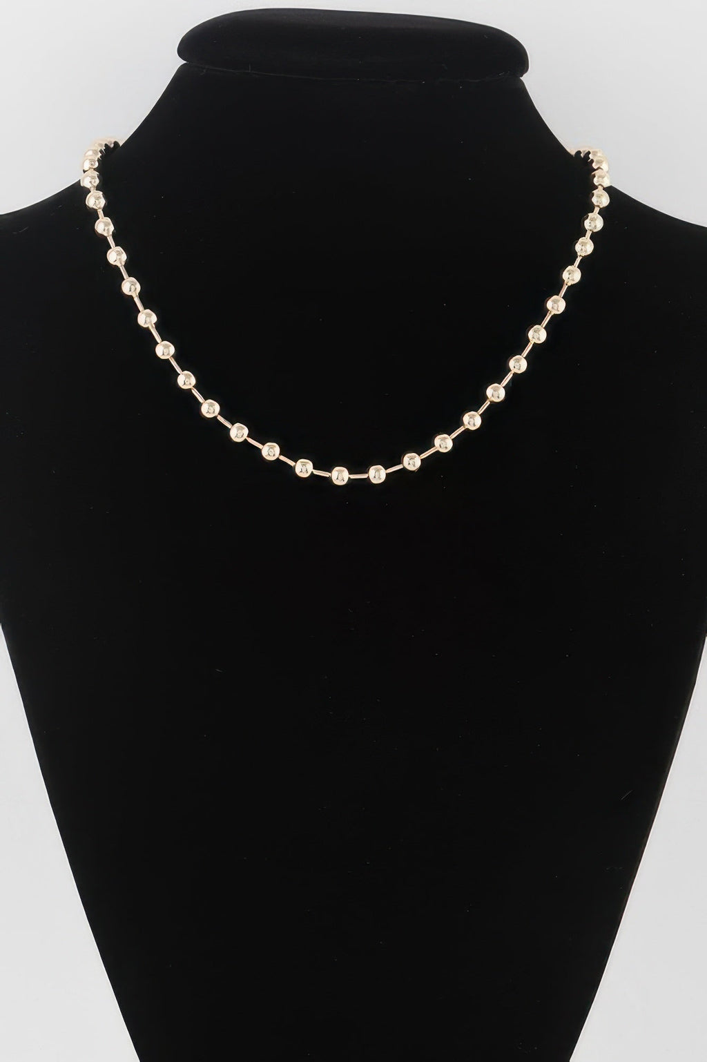 Metal Ball Beaded Short Necklace
