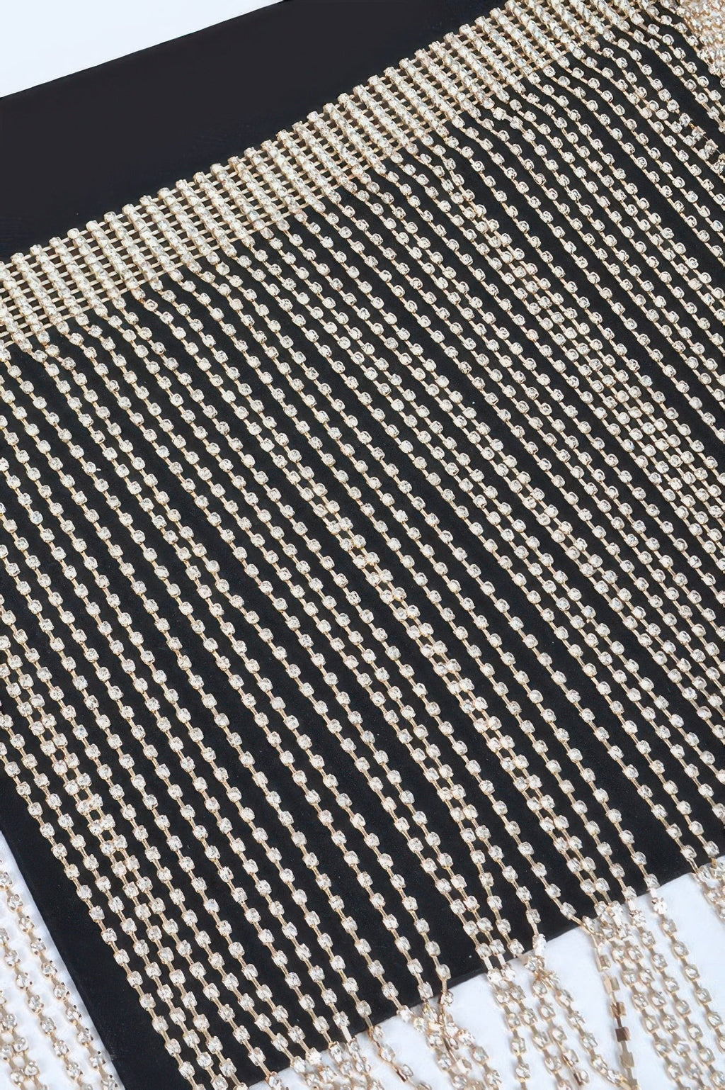 Rhinestone Fringe Belt