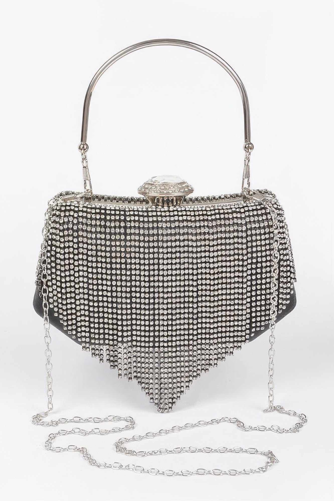 Rhinestone Fringe Party Cluth