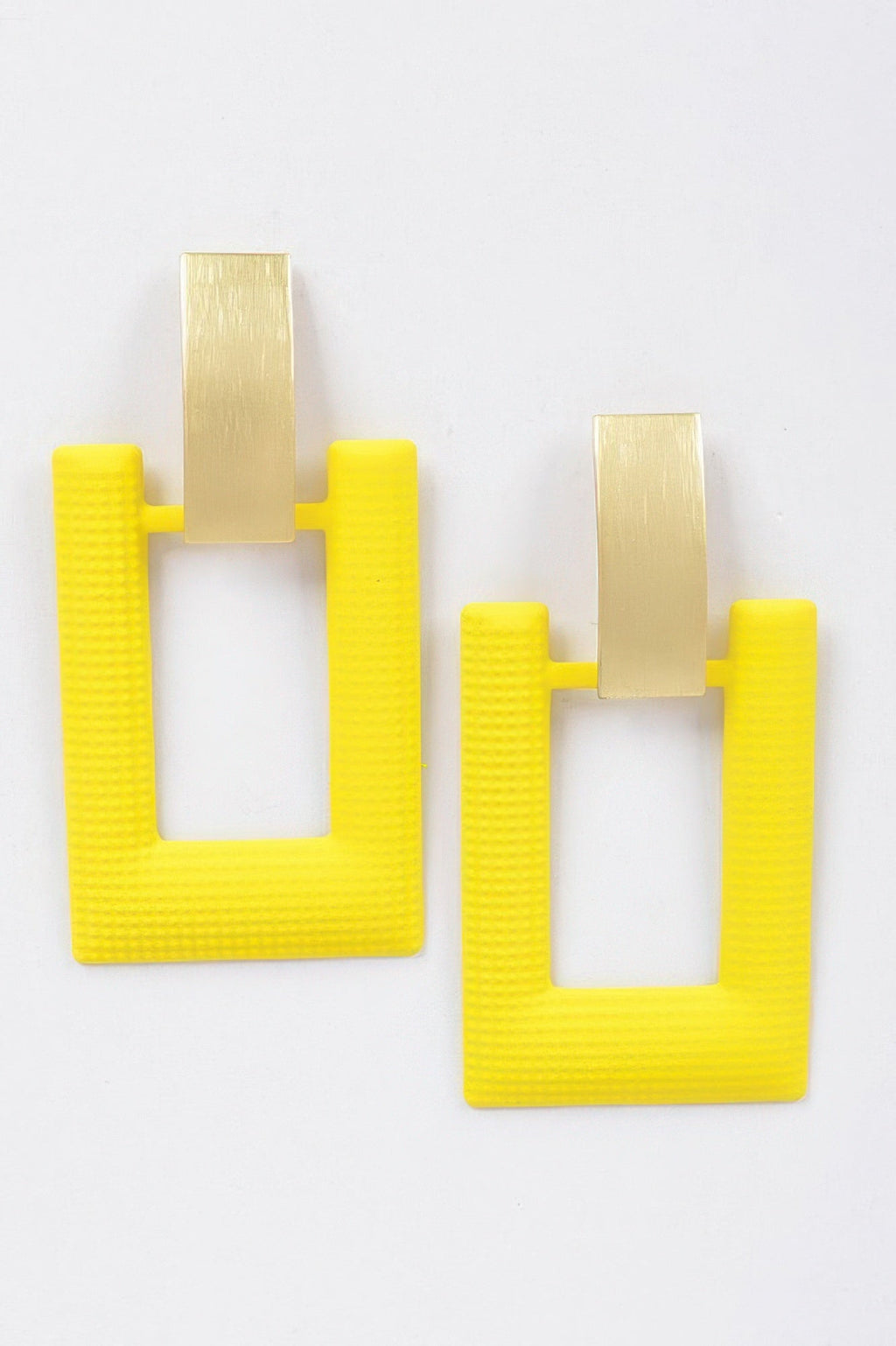 Rectangle Shape Drop Earring
