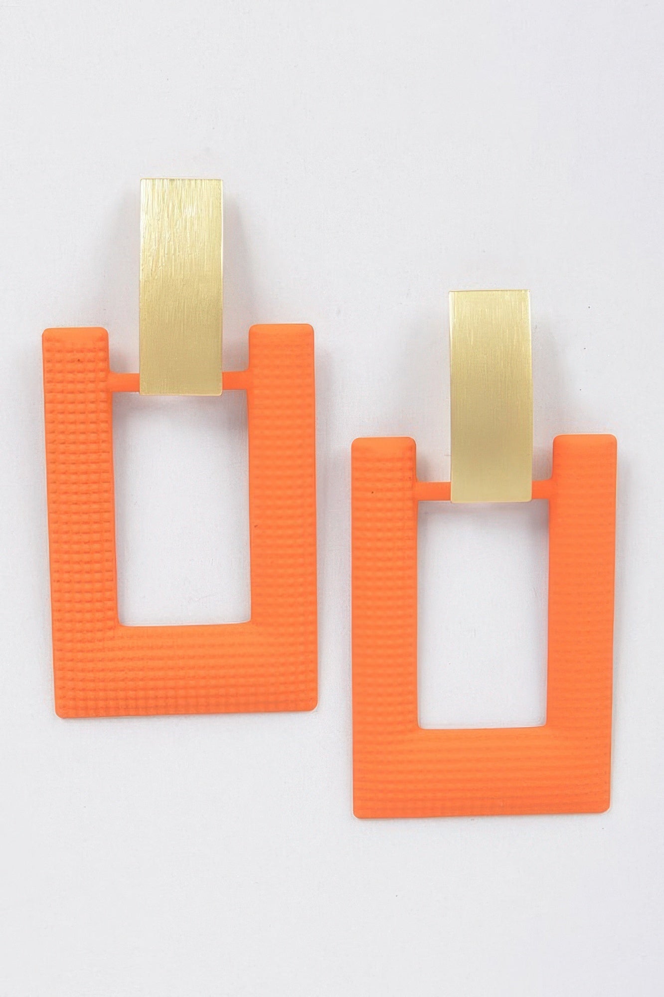 Rectangle Shape Drop Earring