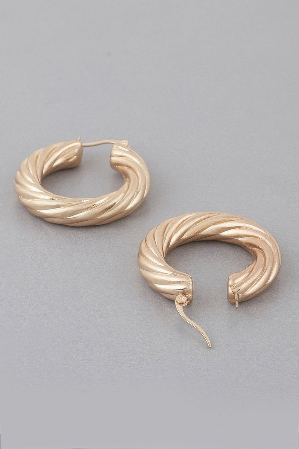 Bulky Twisted Hoop Earrings