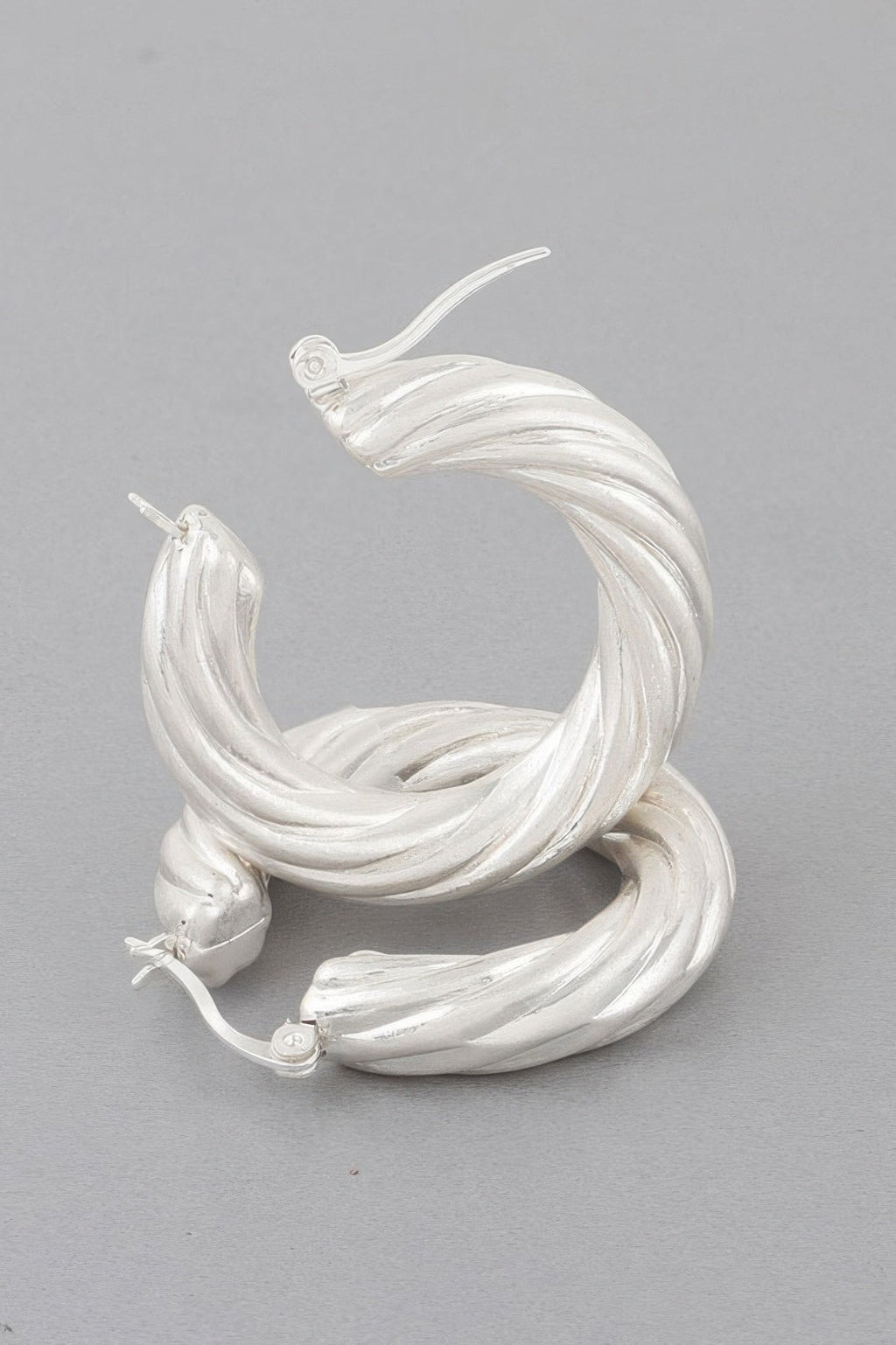 Bulky Twisted Hoop Earrings