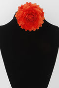 Layered Flower Petal Choker Necklace