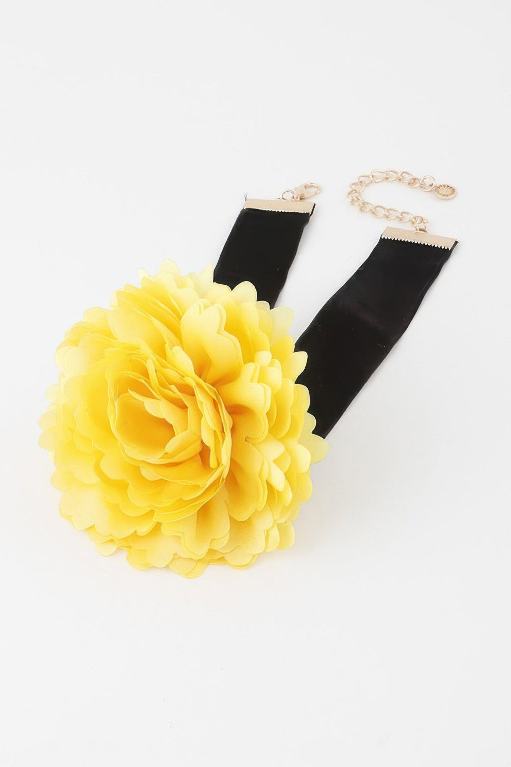 Layered Flower Petal Choker Necklace