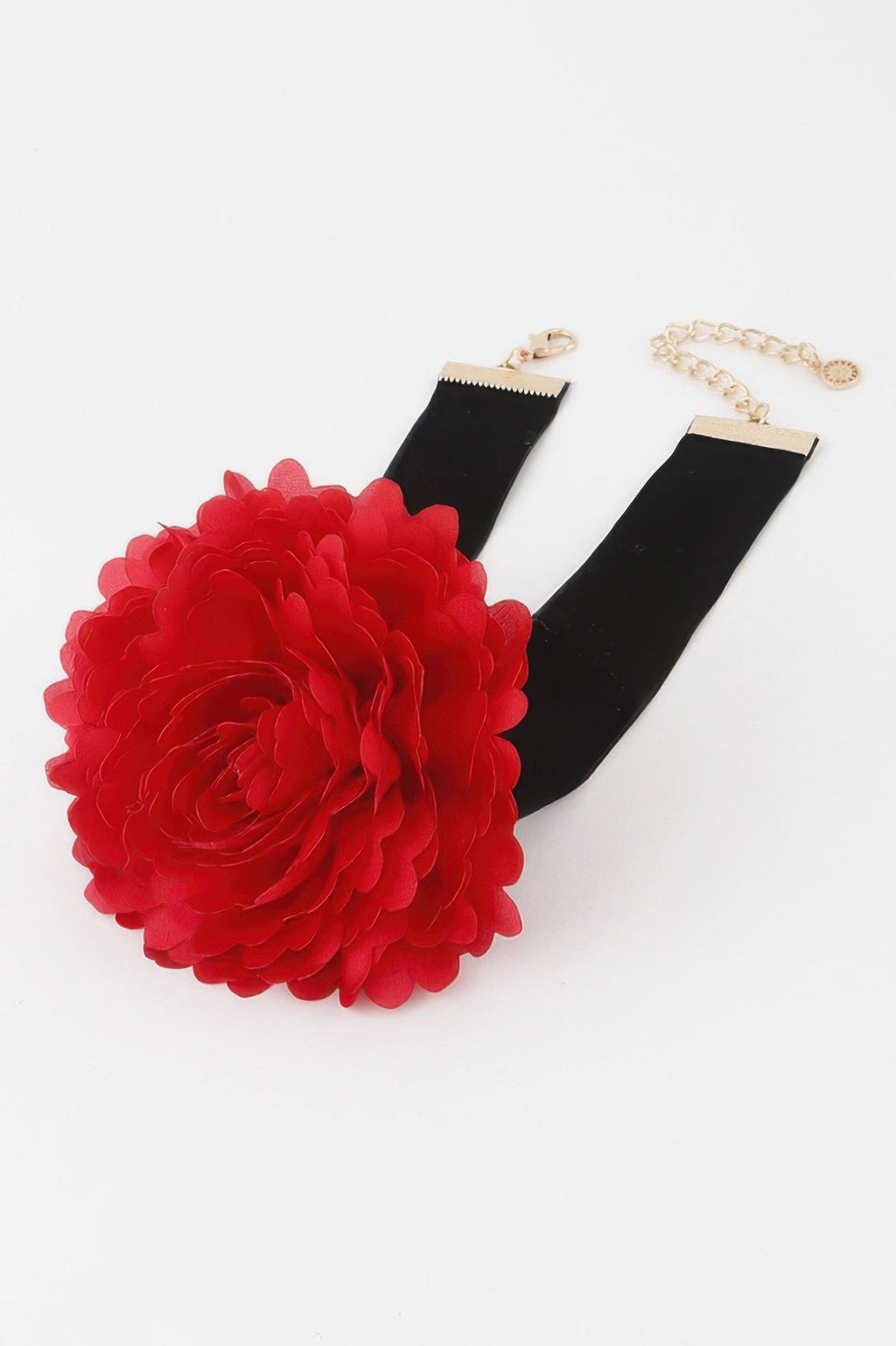 Layered Flower Petal Choker Necklace
