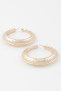 Scaled Indent Hoop Earrings