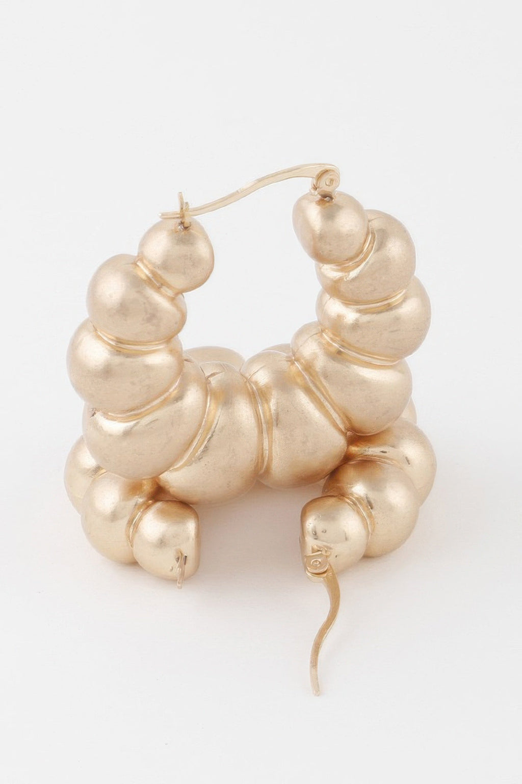 Bead Crescent Hoop Earrings