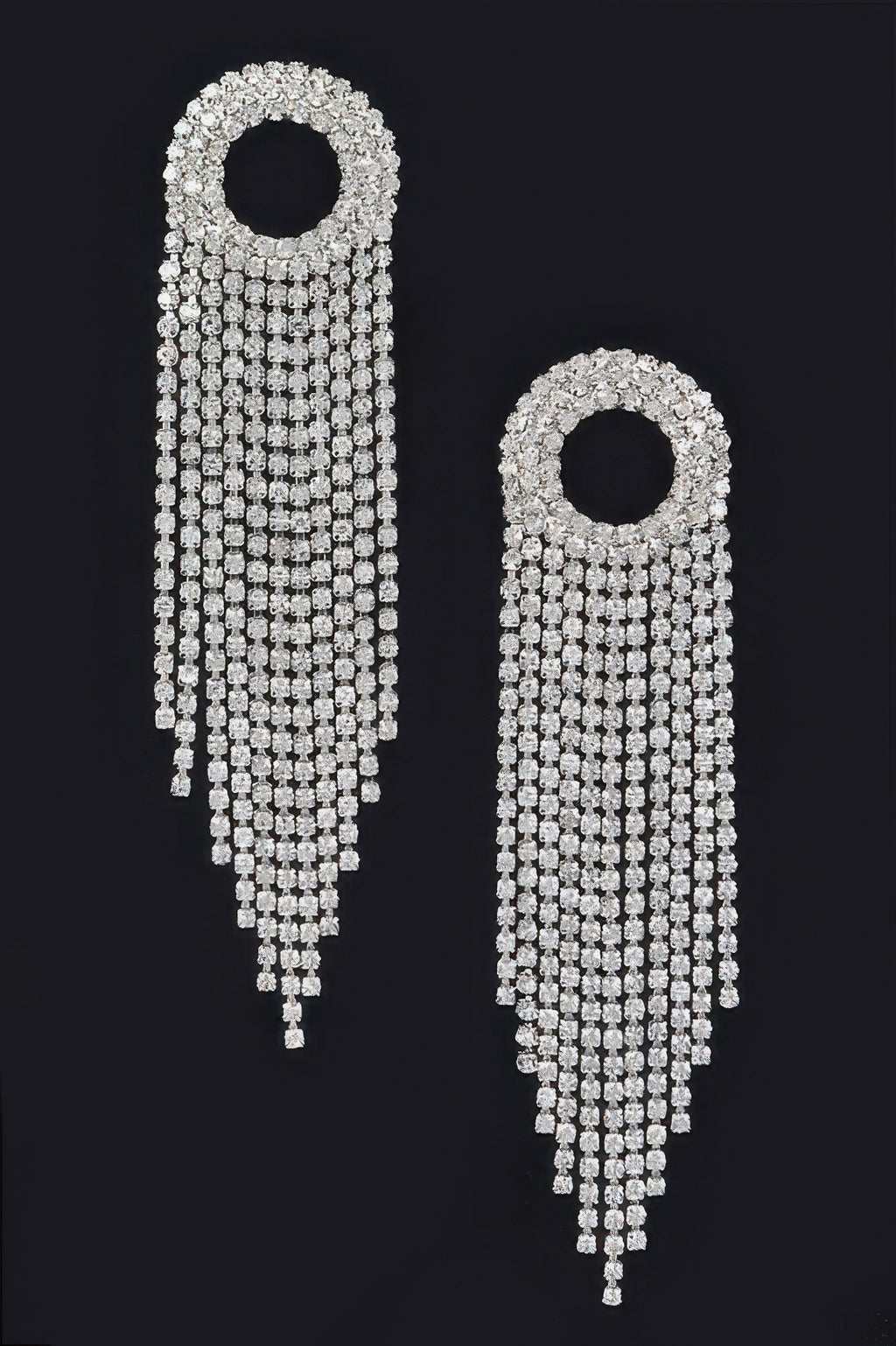 Rhinestone Fringe Earring