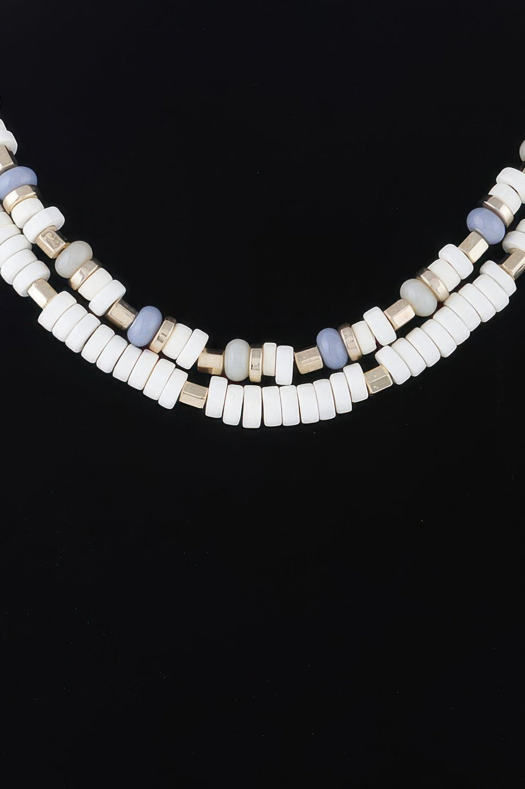 Two Toned Layered Disk Necklace