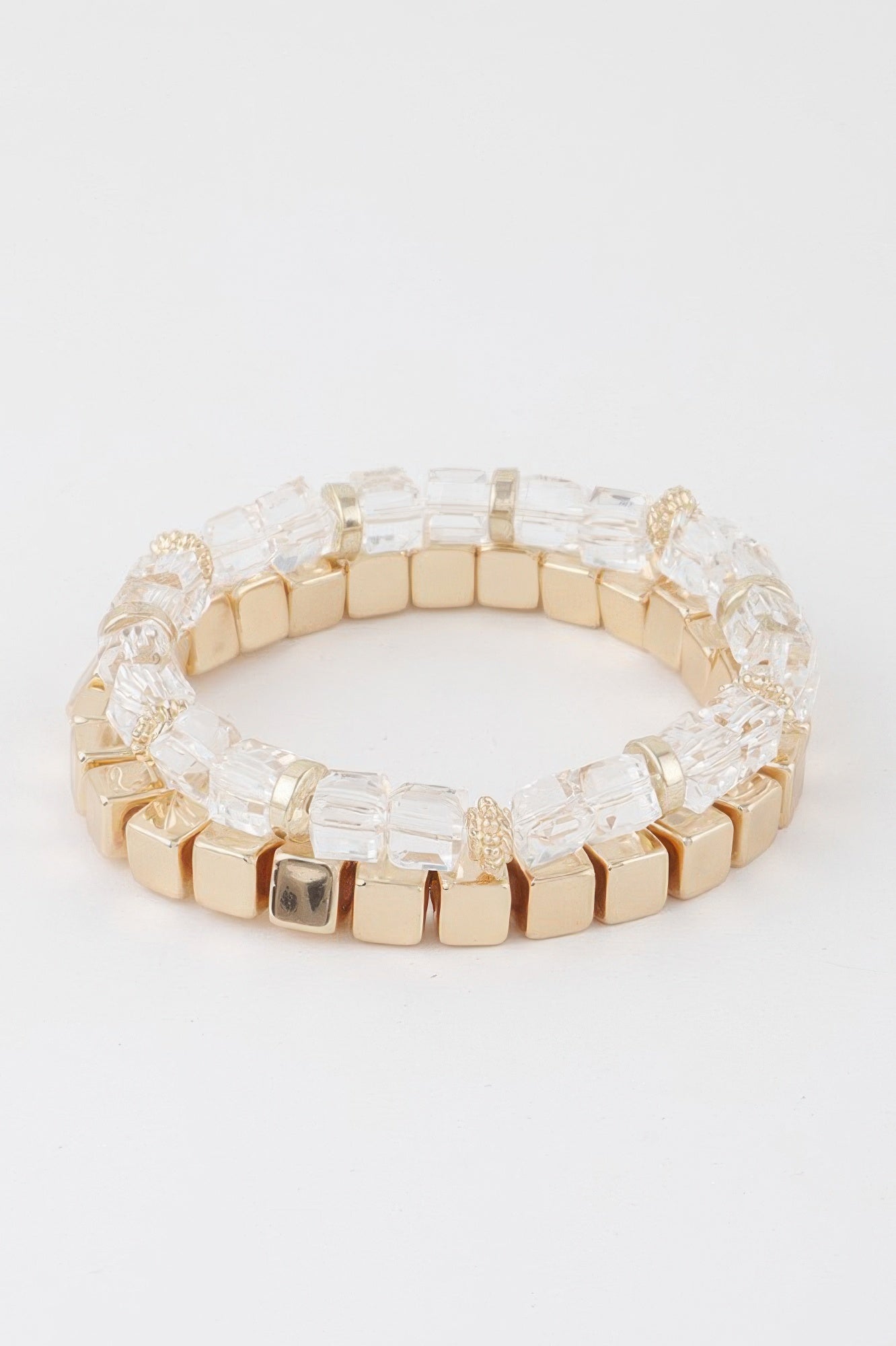 Double Clear Block Bracelet